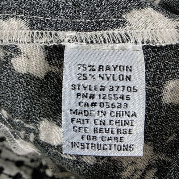 Habitat Cowl Neck Black And White Layered Tunic Size Medium Lagenlook Geometric - Picture 4 of 6